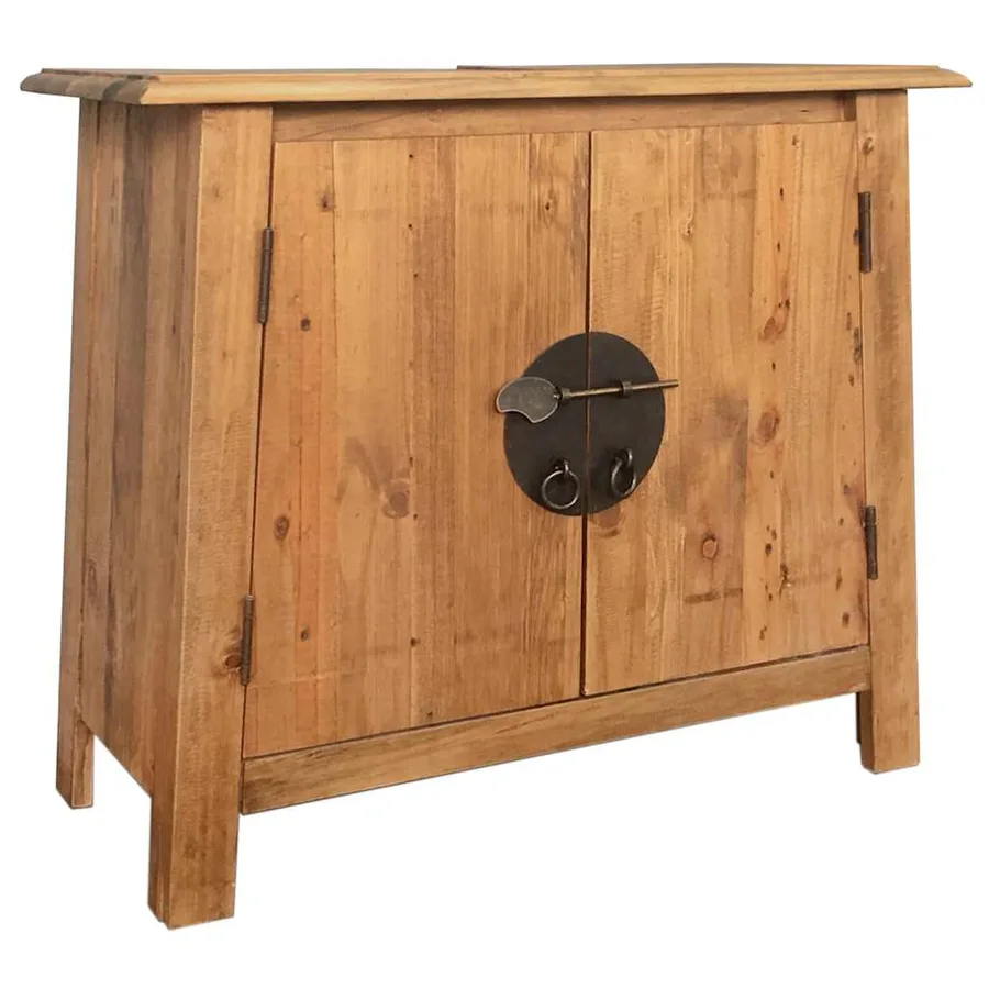 Mobilier de salle de bain Bois de pin massif - 5
