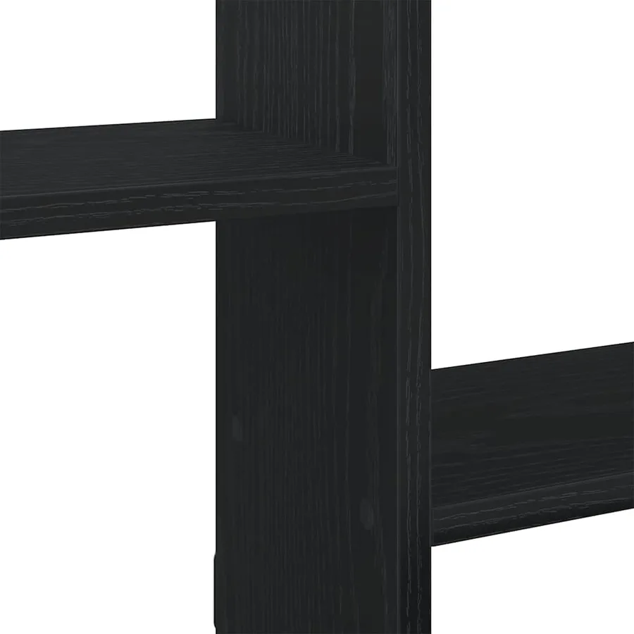 Étagère cube murale 5 compartiments noir bois d'ingénierie - 7
