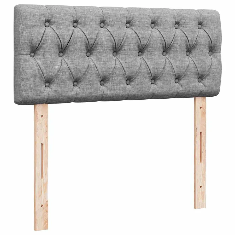 Lit ottoman avec matelas gris clair 120x200 cm tissu - 10