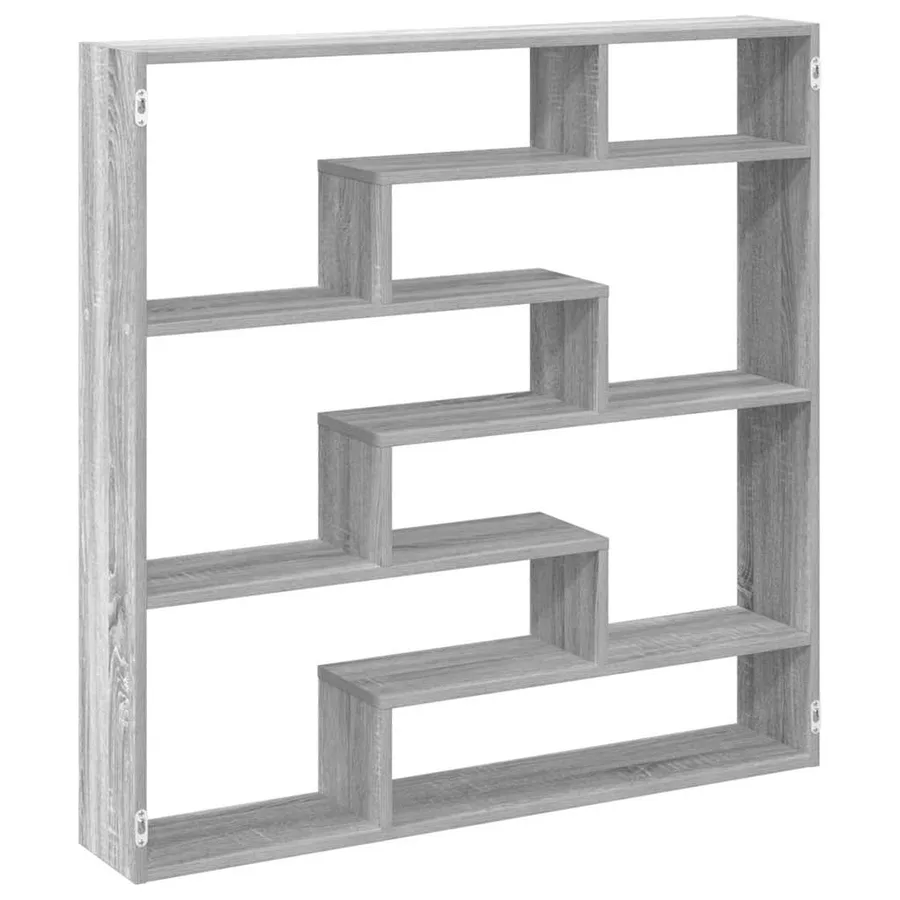 Étagère cube murale 7 compartiments sonoma gris - 2