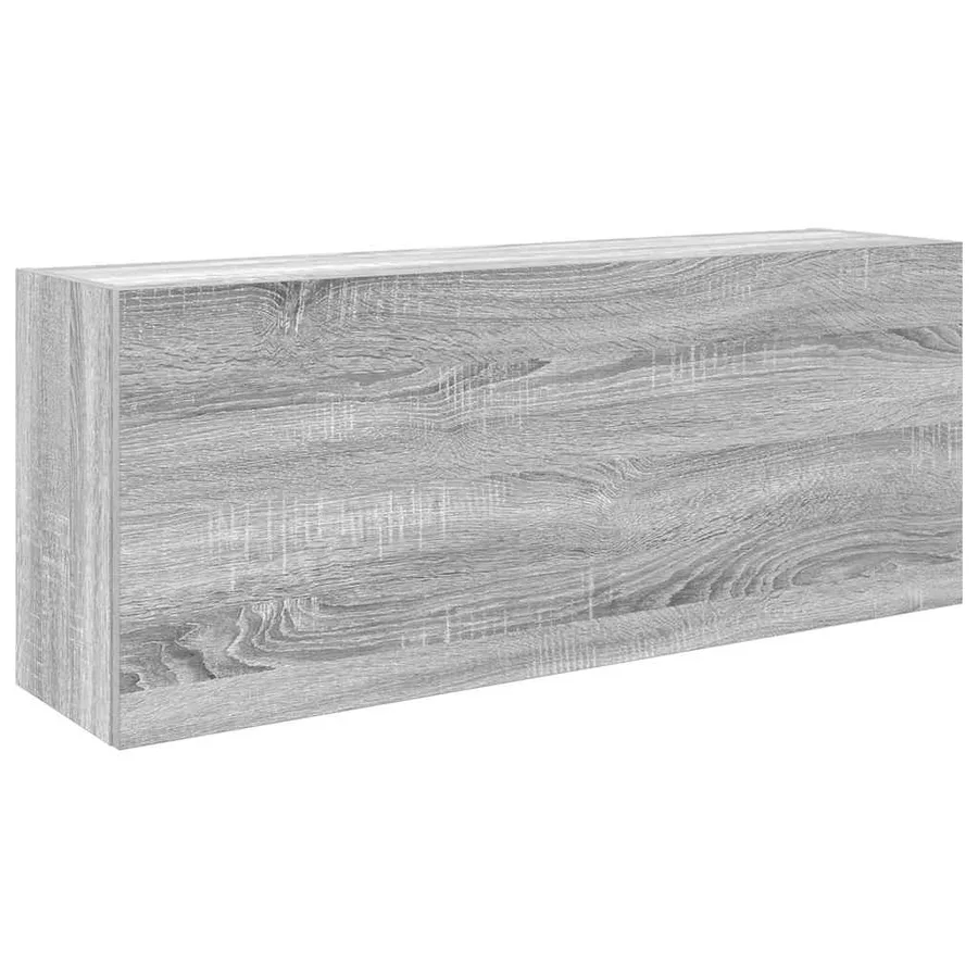Armoire murale de bain sonoma gris 100x25x40 cm bois ingénierie - 2