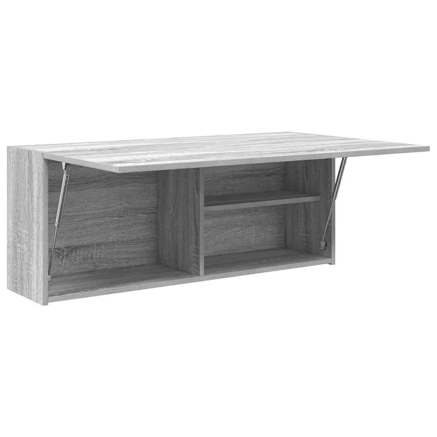 Armoire murale de bain sonoma gris 100x25x40 cm bois ingénierie - 4