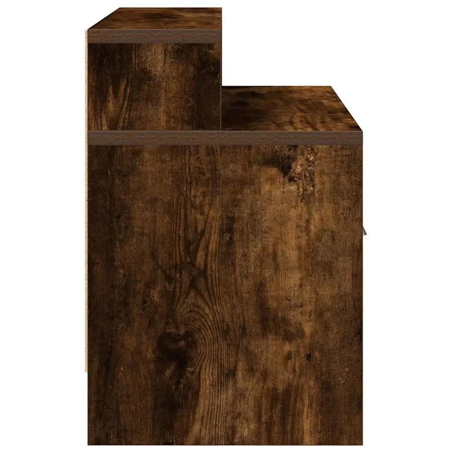 Tables de chevet avec tiroir 2 pcs chêne fumé 51x31x47 cm - 7