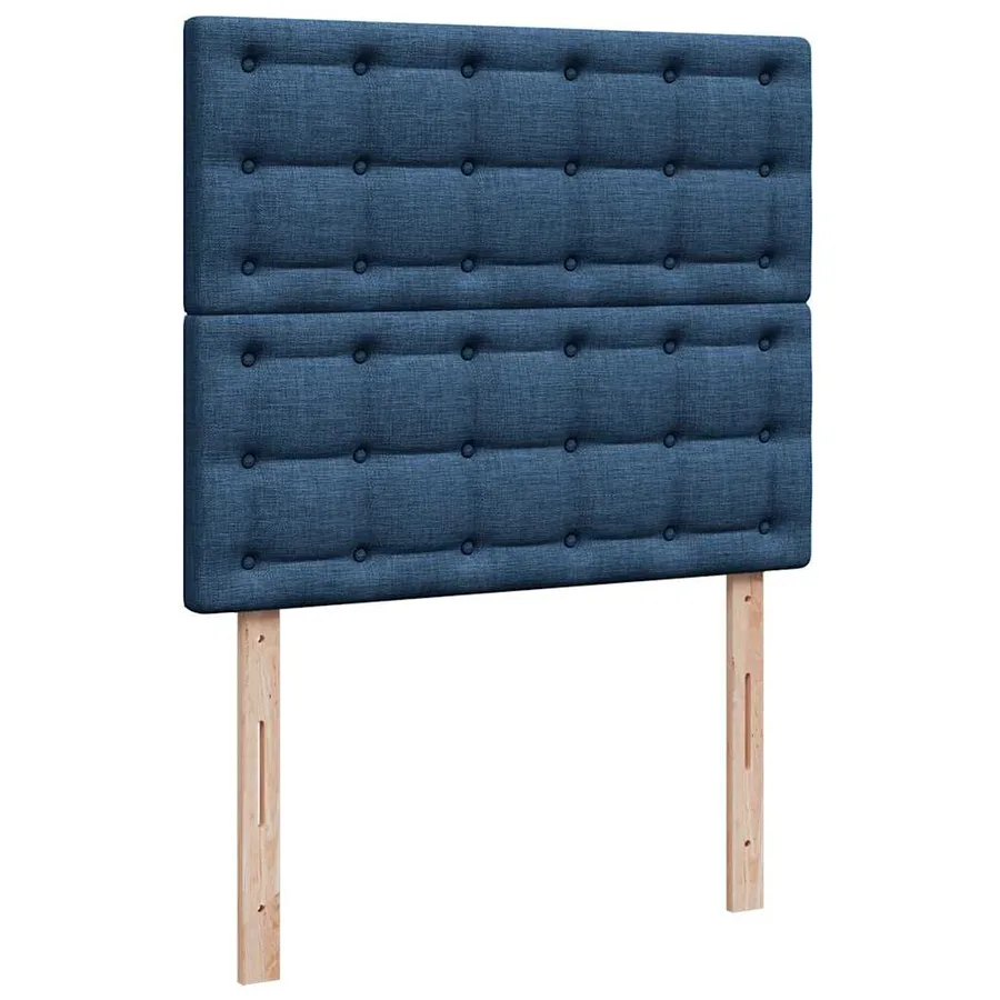 Cadre de lit ottoman avec matelas bleu 120x200 cm tissu - 10