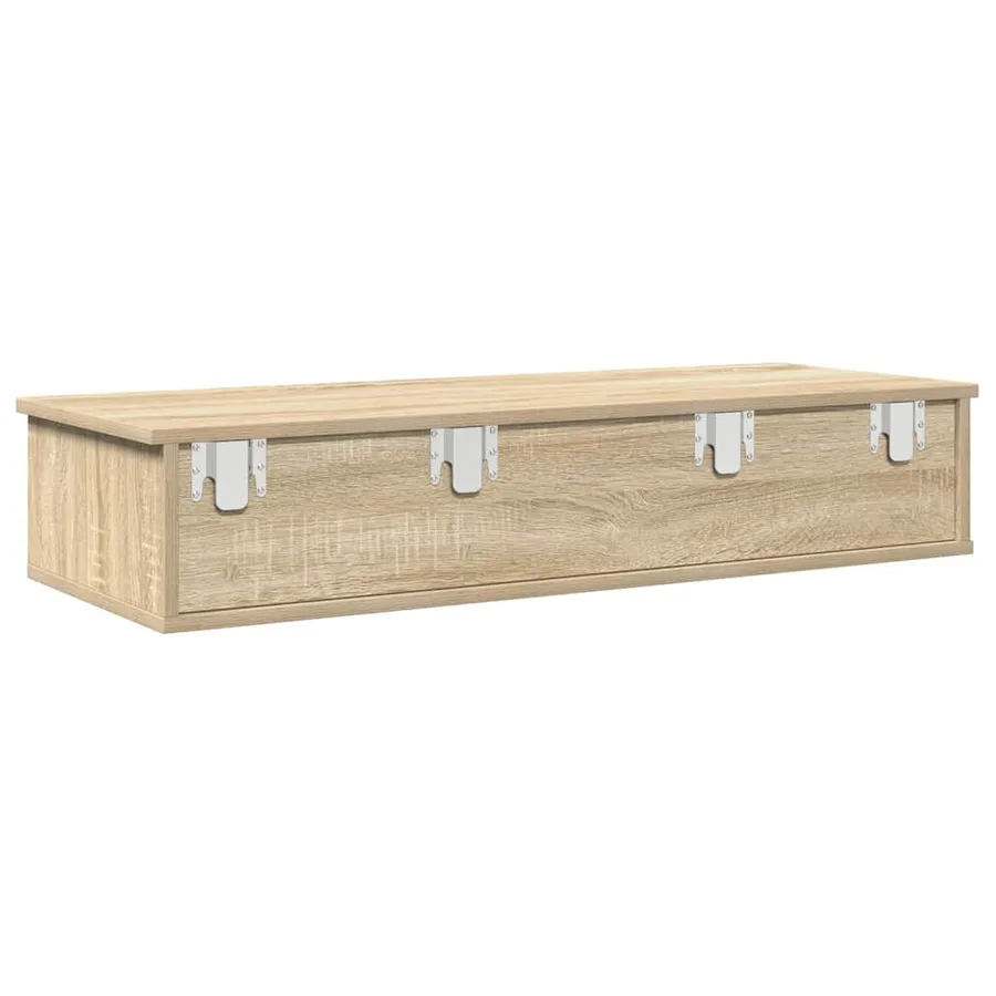 Étagère murale avec tiroirs chêne sonoma bois d'ingénierie - 6