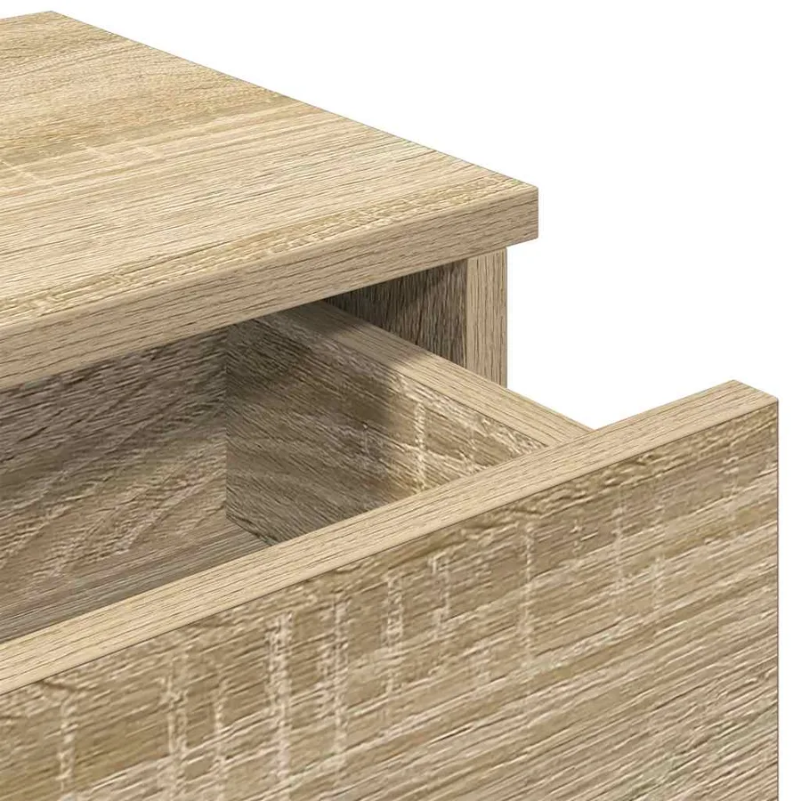 Étagère murale avec tiroirs chêne sonoma bois d'ingénierie - 8