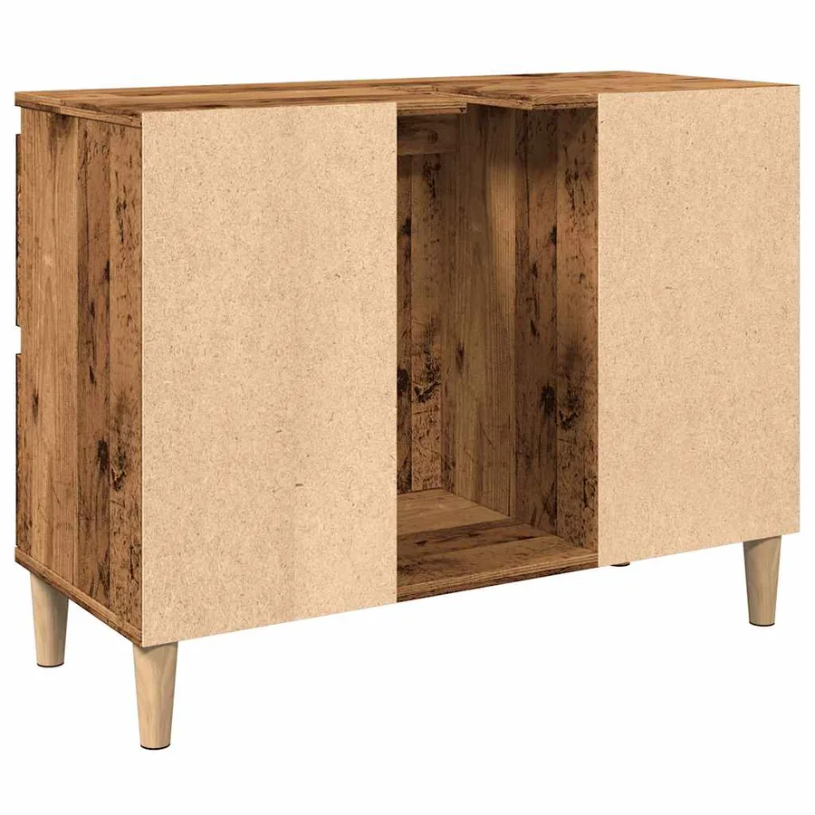 Armoire d'évier vieux bois 80x33x60 cm bois d'ingénierie - 7