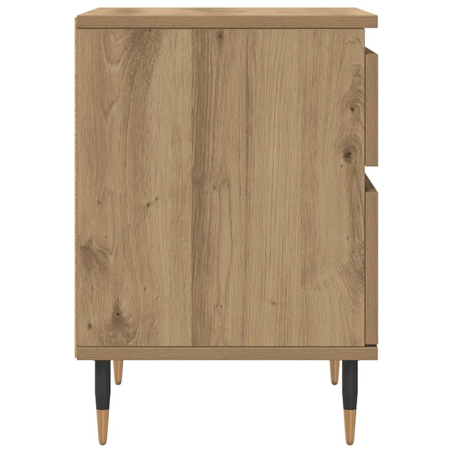 Tables de chevet 2 pcs chêne artisanal 40x35x50 cm - 7