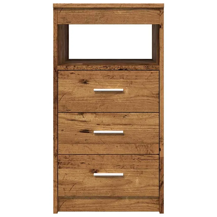 Armoire à tiroirs vieux bois 40x50x76 cm bois d'ingénierie - 5