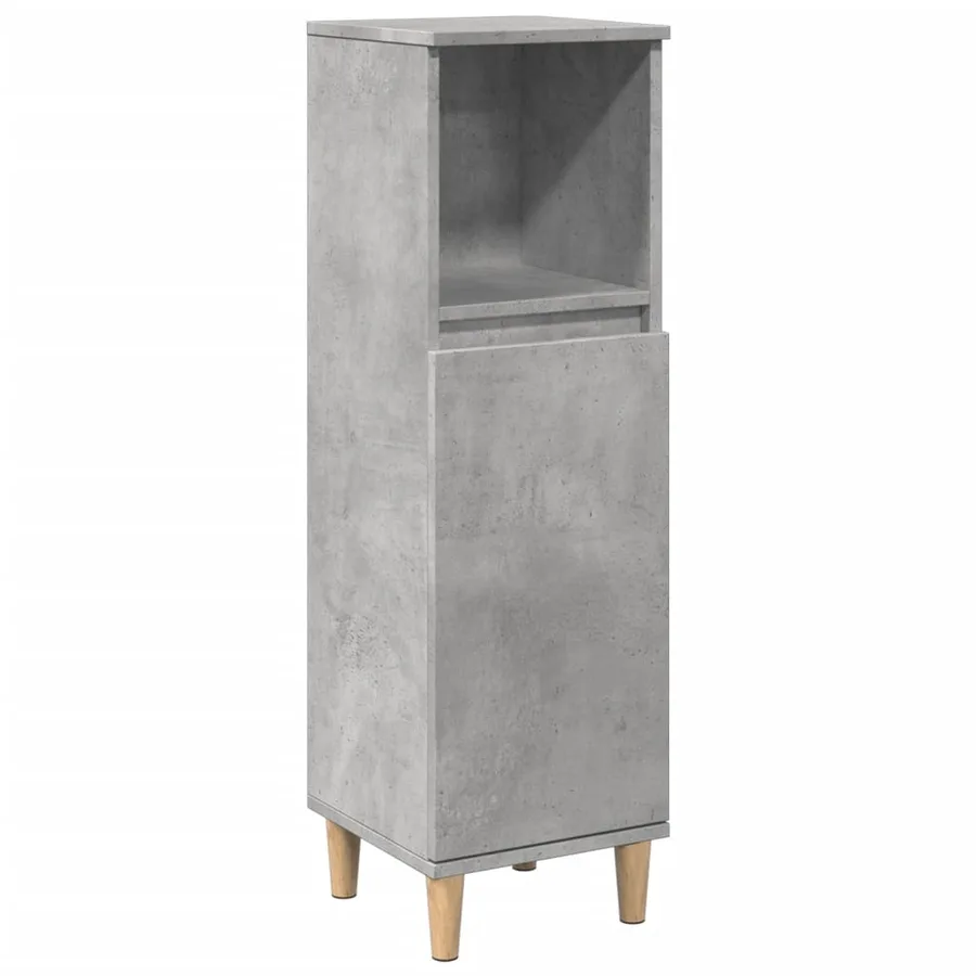 Armoire de salle de bain gris béton 30x30x100 cm - 2