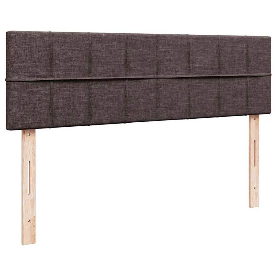 Lit ottoman avec matelas marron foncé 140x190 cm tissu - 9