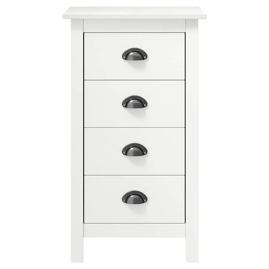 Buffet Hill Blanc 46x35x80 cm Bois de pin solide - 2
