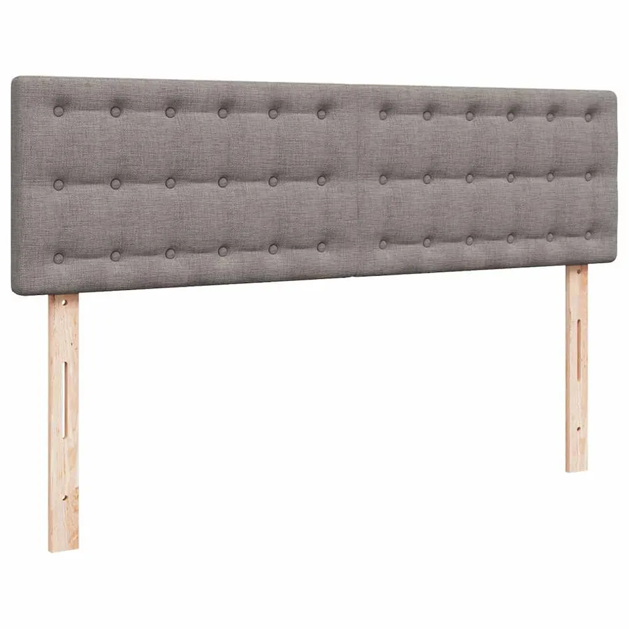 Lit ottoman avec matelas taupe 140x190 cm tissu - 9