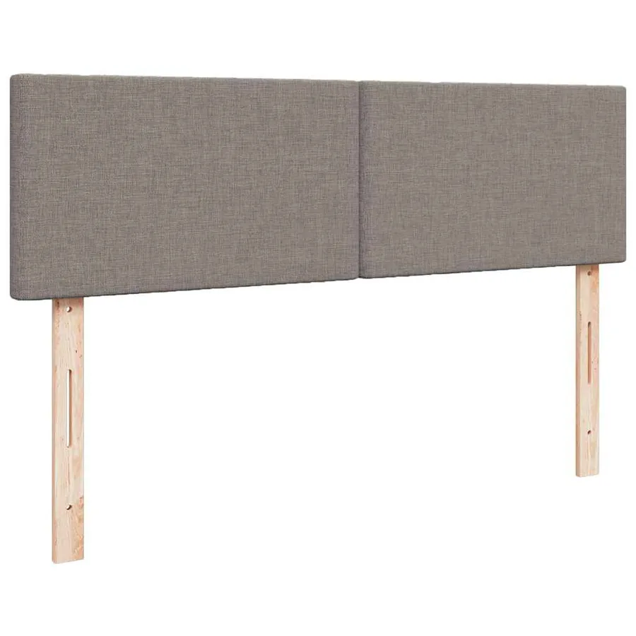 Lit ottoman avec matelas taupe 140x190 cm tissu - 8