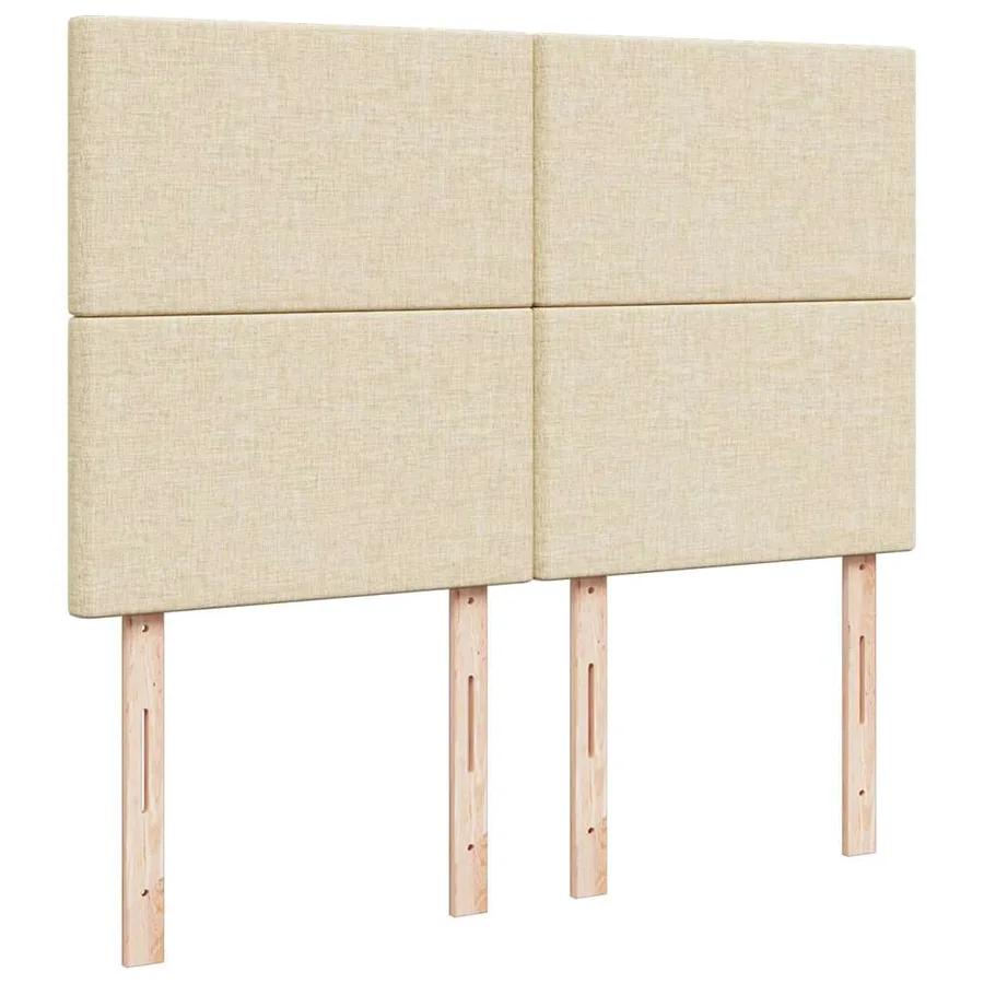 Cadre de lit ottoman avec matelas crème 140x190 cm tissu - 10