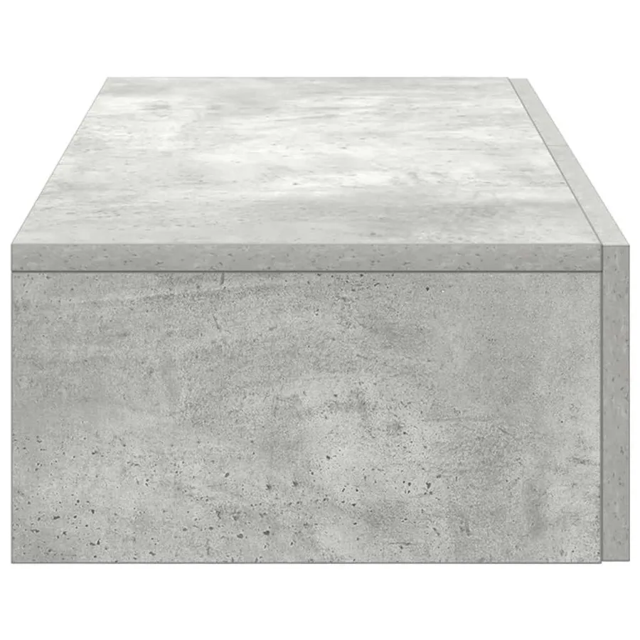 Étagère murale avec tiroirs gris béton bois d'ingénierie - 5