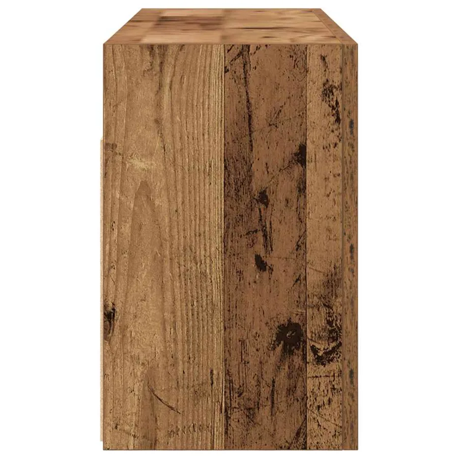 Armoire murale de bain vieux bois 80x25x40 cm bois d'ingénierie - 7