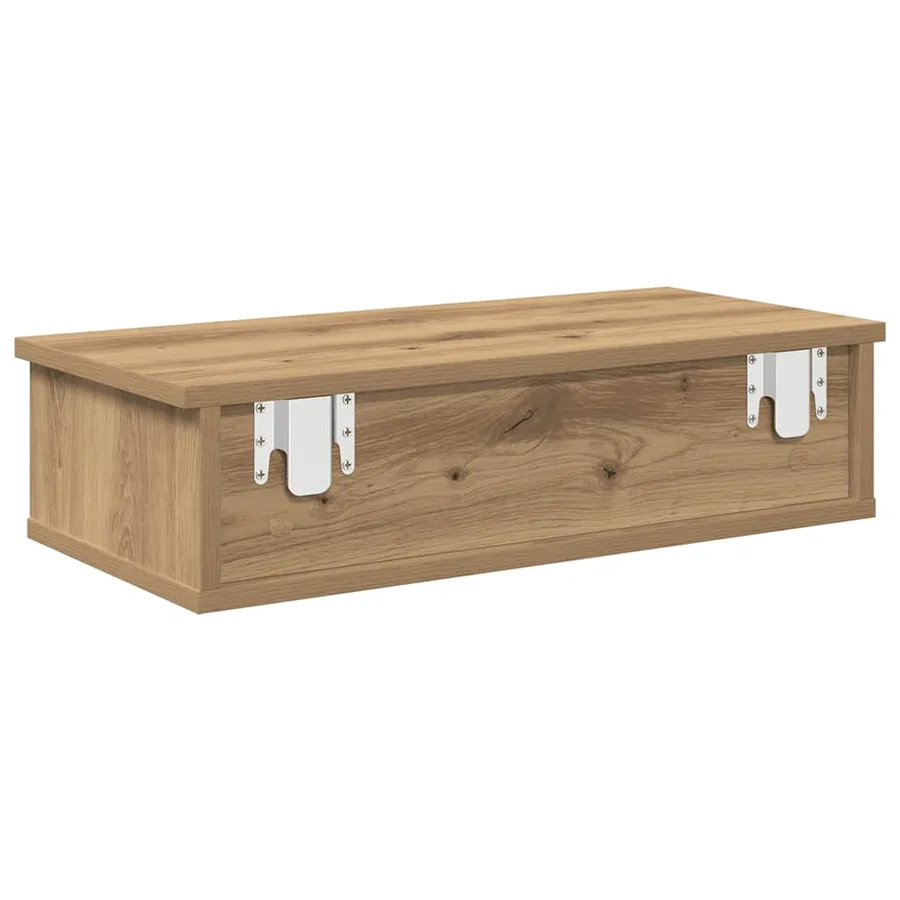 Étagère murale avec tiroirs chêne artisanal bois d'ingénierie - 6