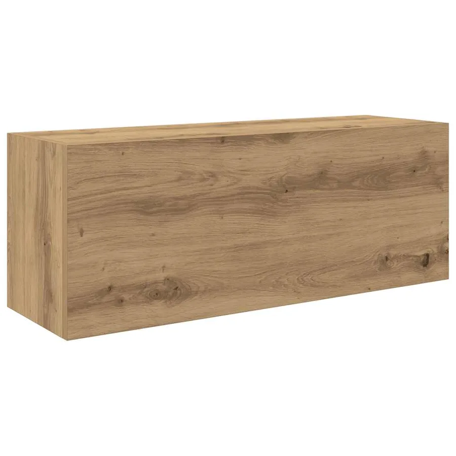 Armoire murale de bain chêne artisanal bois d'ingénierie - 2