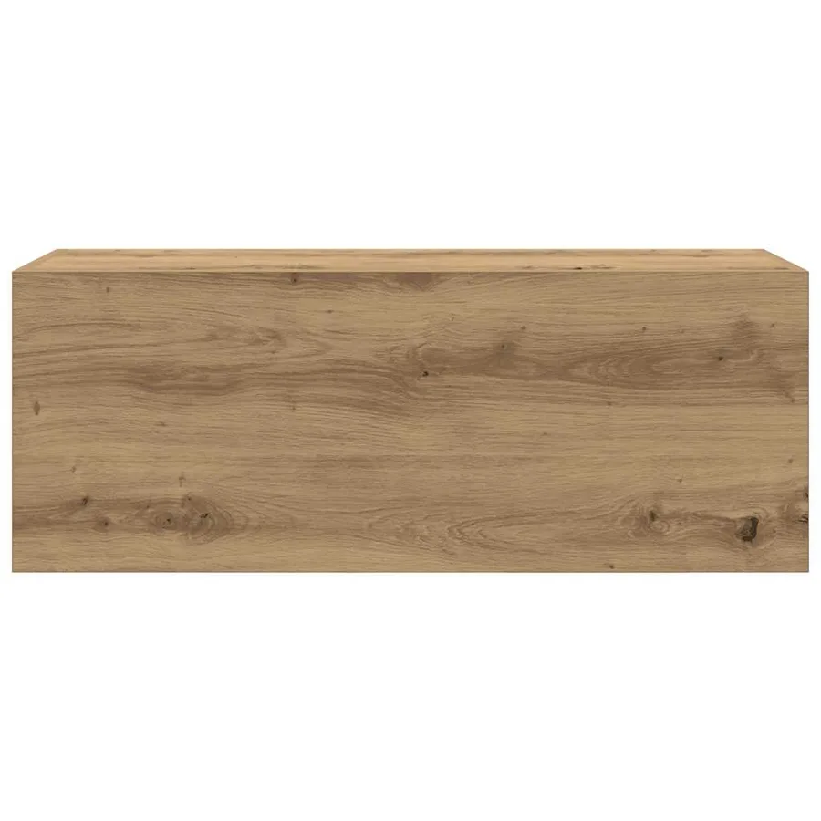 Armoire murale de bain chêne artisanal bois d'ingénierie - 5