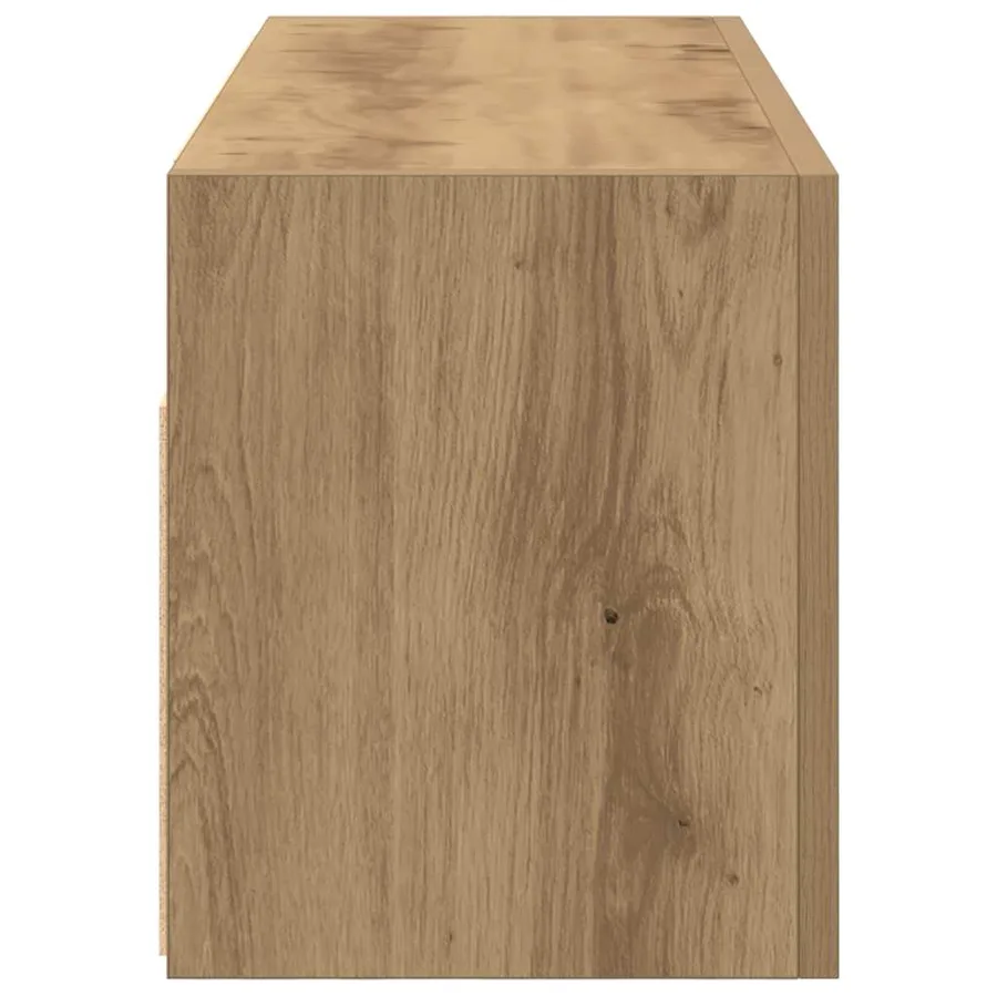 Armoire murale de bain chêne artisanal bois d'ingénierie - 7
