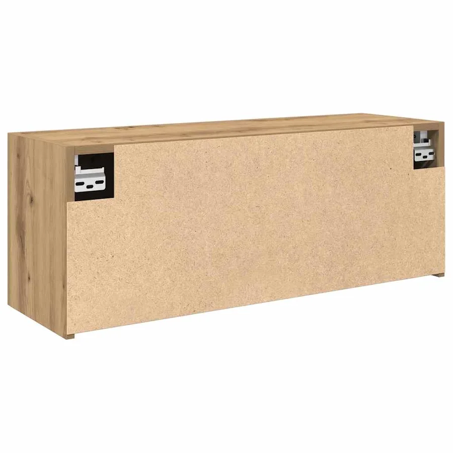 Armoire murale de bain chêne artisanal bois d'ingénierie - 8