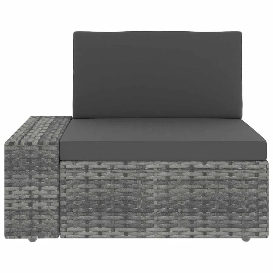 Salon de jardin 6 pcs Résine tressée Gris - 13