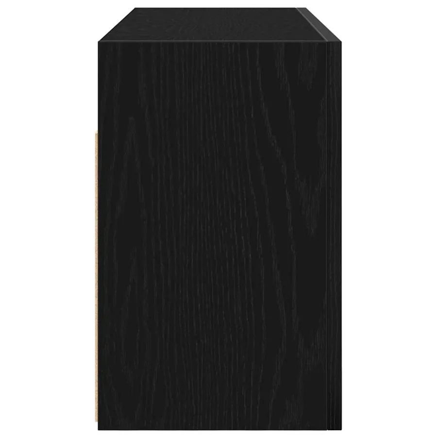 Armoire murale de bain noir 80x25x40 cm bois d'ingénierie - 7