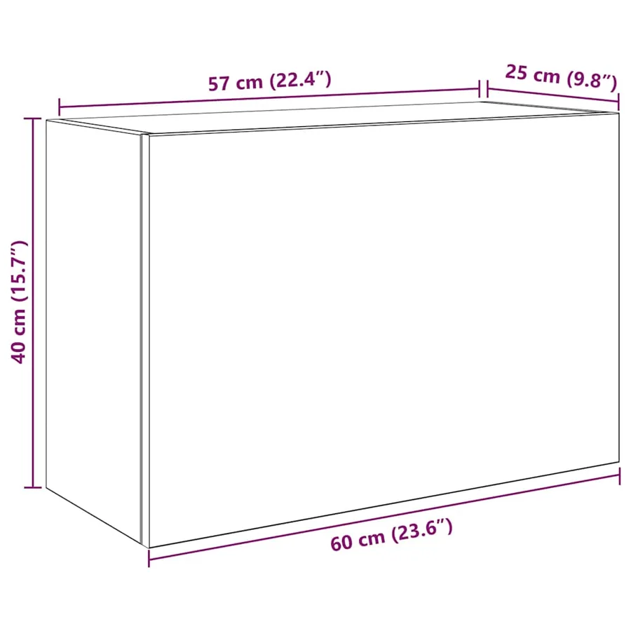Armoire murale de bain blanc 60x25x40 cm bois d'ingénierie - 12