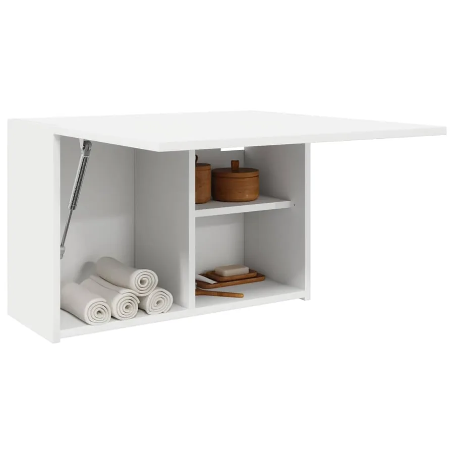 Armoire murale de bain blanc 60x25x40 cm bois d'ingénierie - 4
