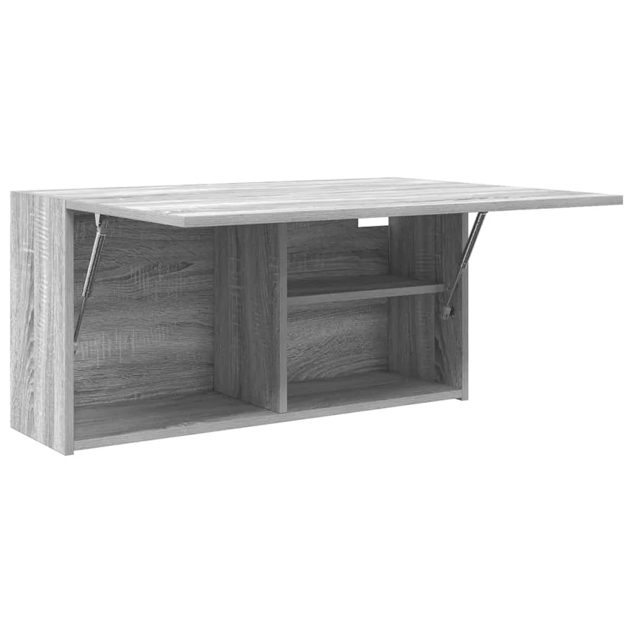 Armoire murale de bain sonoma gris 80x25x40cm bois d'ingénierie - 6