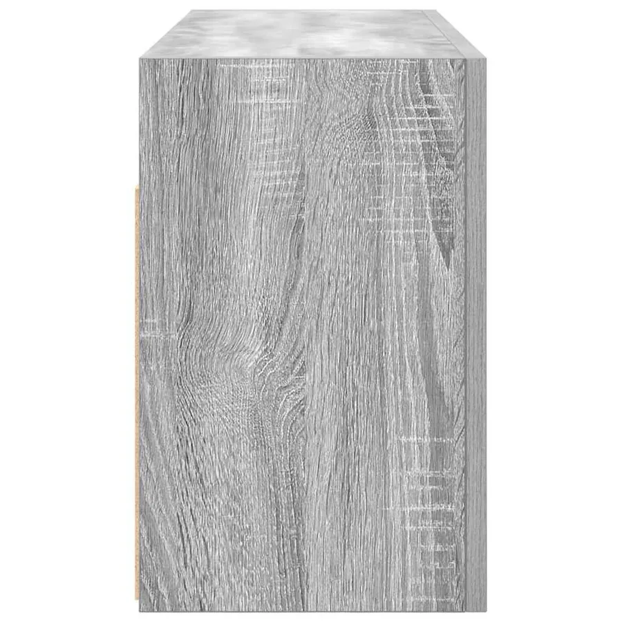 Armoire murale de bain sonoma gris 80x25x40cm bois d'ingénierie - 7
