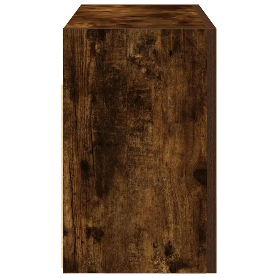 Armoire murale de bain chêne fumé 60x25x40 cm bois d'ingénierie - 7