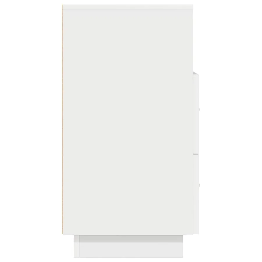 Table de chevet avec 2 tiroirs blanc 36x36x68 cm - 6