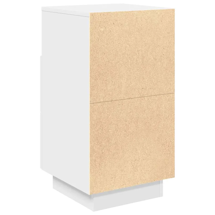 Table de chevet avec 2 tiroirs blanc 36x36x68 cm - 7