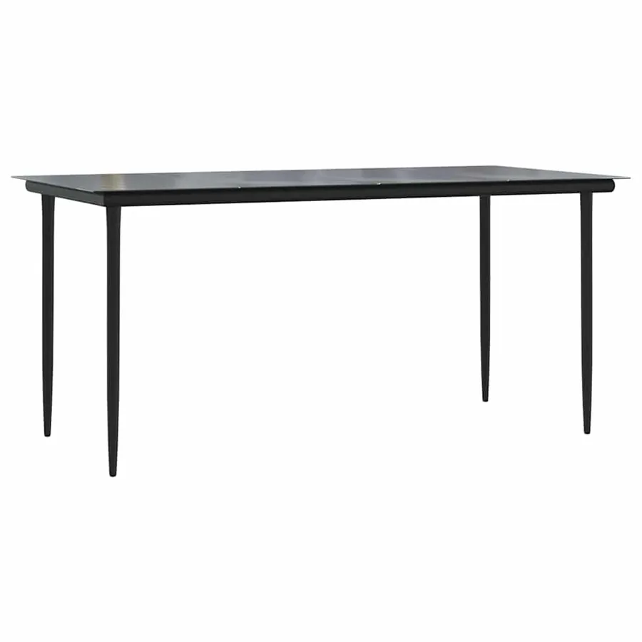 Ensemble à manger jardin coussins 5pcs marron poly rotin verre - 6