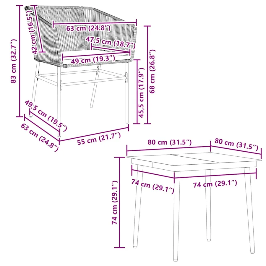 Ensemble à manger de jardin et coussins 5 pcs noir rotin verre - 10