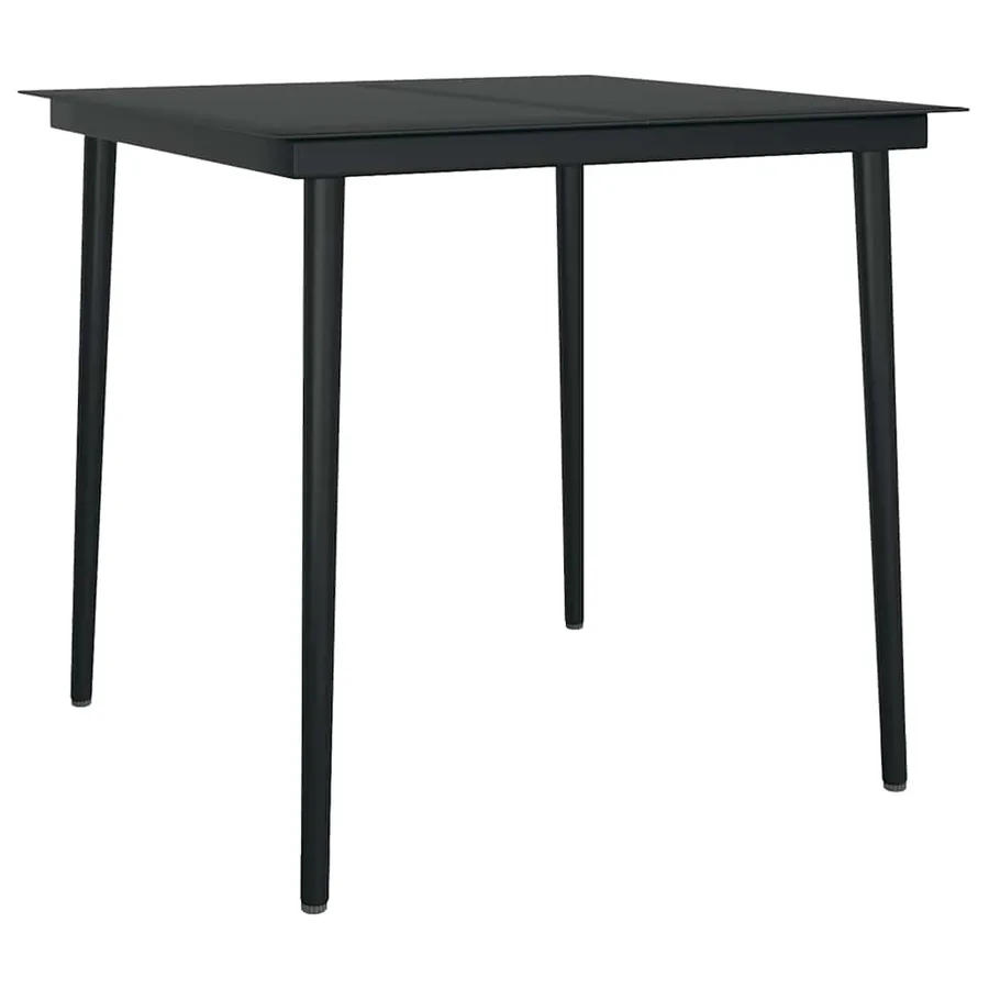 Ensemble à manger jardin coussins 5 pcs gris poly rotin verre - 7