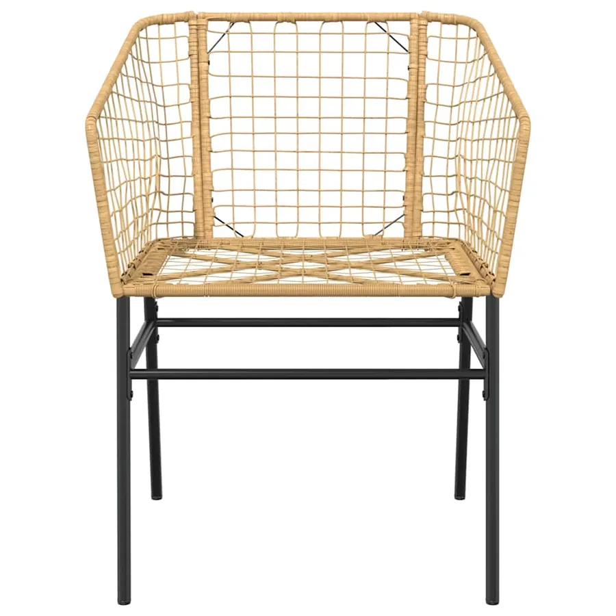 Ensemble à manger de jardin 9 pcs marron résine tressée verre - 6