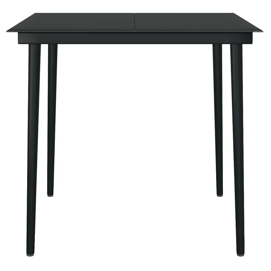 Ensemble à manger jardin coussins 5pcs marron poly rotin verre - 8