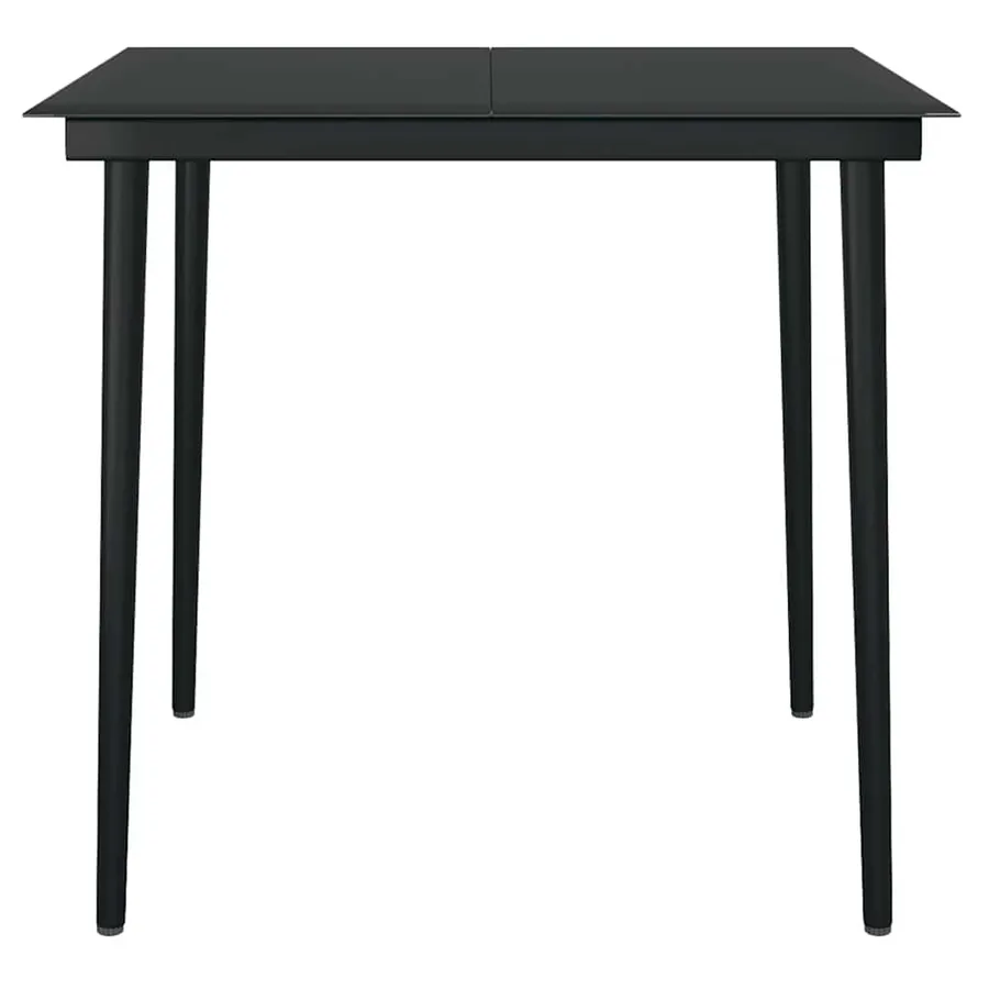 Ensemble à manger jardin coussins 5pcs marron poly rotin verre - 8