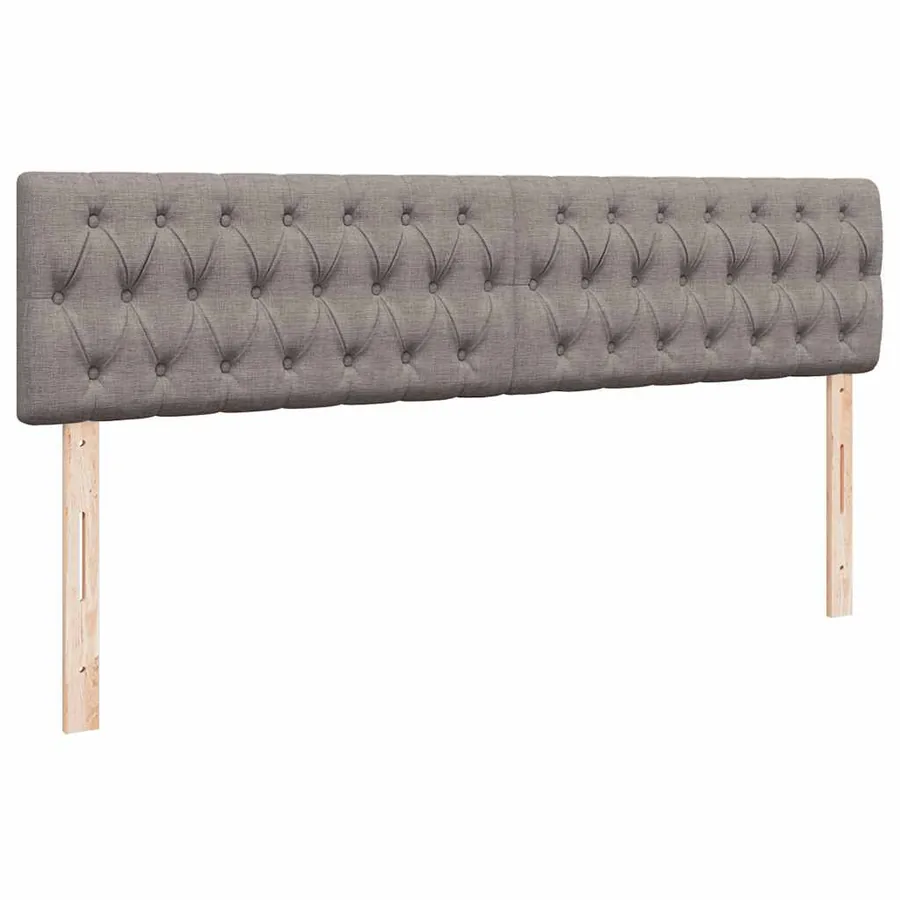 Cadre de lit ottoman avec matelas taupe 200x200cm tissu - 9