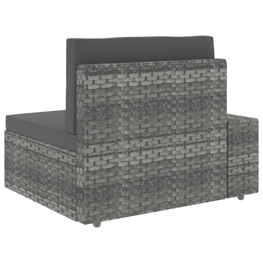 Salon de jardin 9 pcs Résine tressée Gris - 6