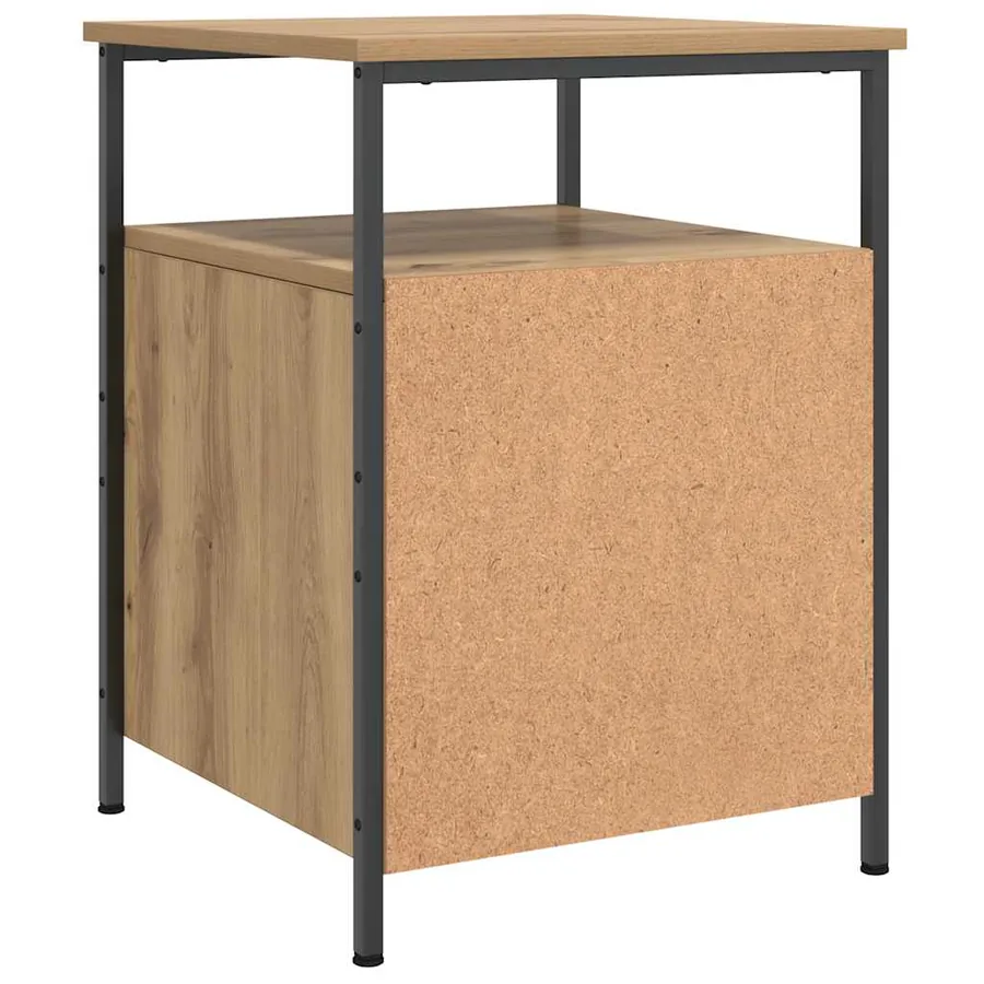 Tables de chevet 2 pcs chêne artisanal bois d'ingénierie - 6