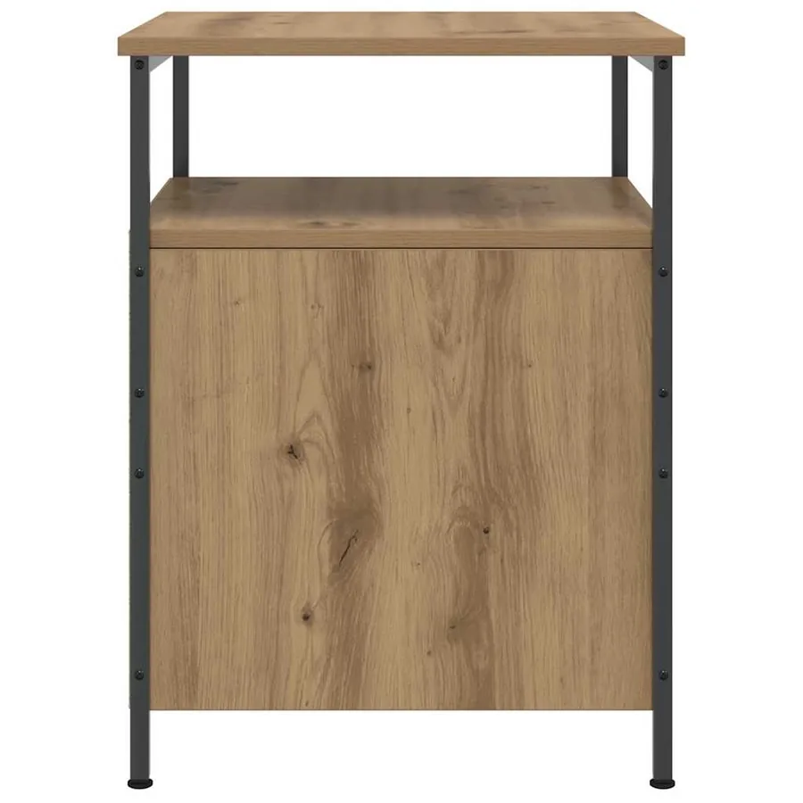 Tables de chevet 2 pcs chêne artisanal bois d'ingénierie - 7