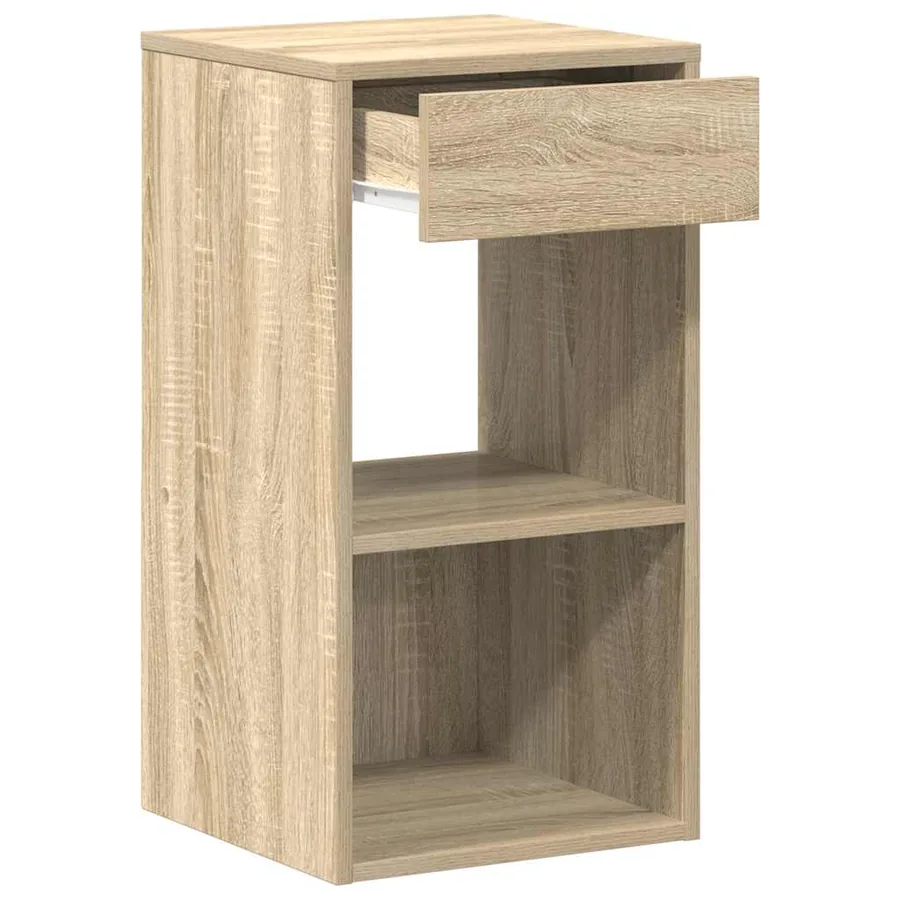 Tables de chevet avec tiroir 2 pcs chêne sonoma 35x34x66,5 cm - 6