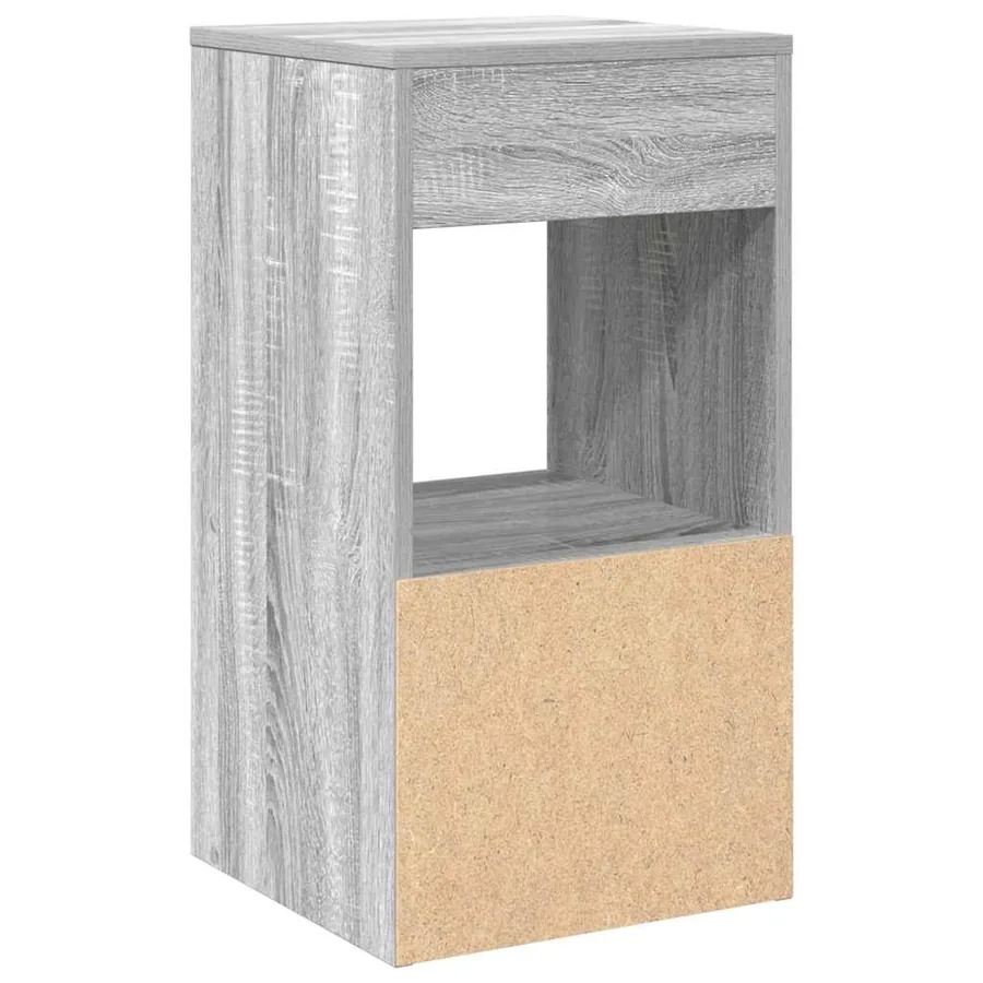 Tables de chevet avec tiroir 2 pcs sonoma gris 35x34x66,5 cm - 8