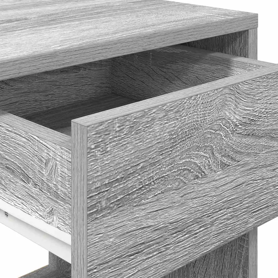 Tables de chevet avec tiroir 2 pcs sonoma gris 35x34x66,5 cm - 9