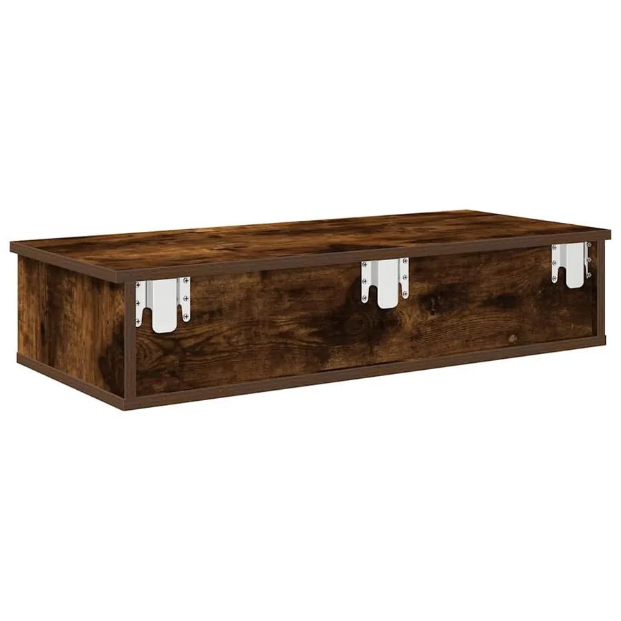 Étagère murale avec tiroirs chêne fumé bois d'ingénierie - 6