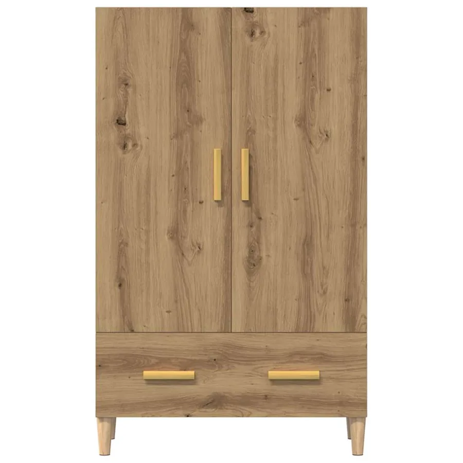 Buffet chêne artisanal 70x31x115 cm bois d'ingénierie - 3